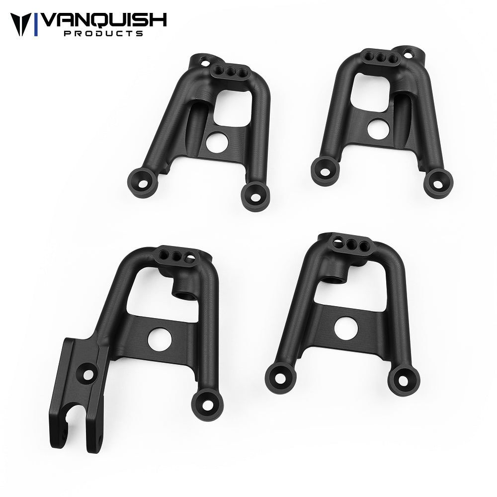 Vanquish Products SCX10-II Shock Hoops Black Anodized - Black