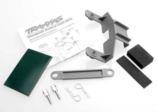 3627X - Battery hold-down (grey) (1) / receiver hold-down