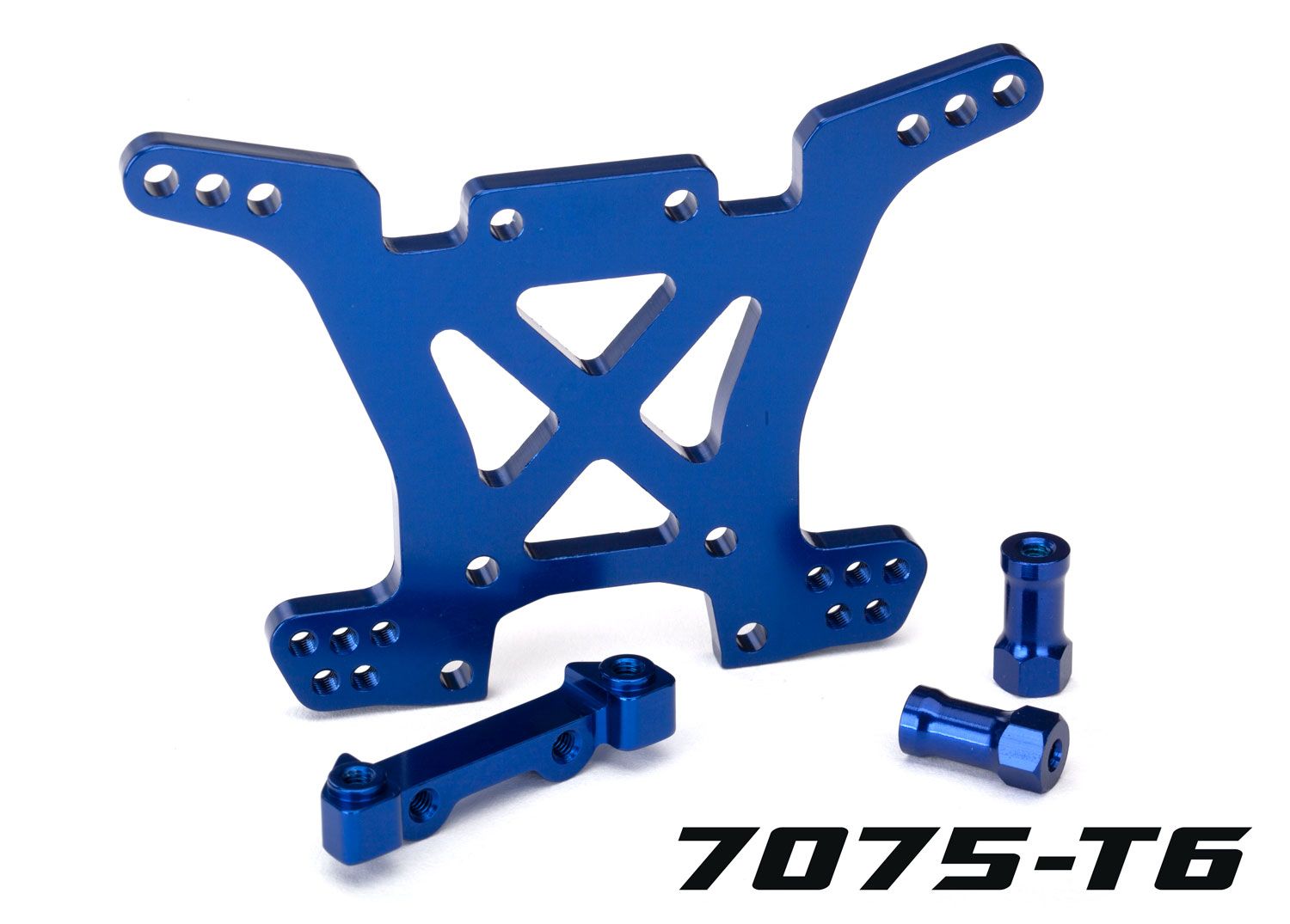 6838X Shock tower, rear, 7075-T6 aluminum