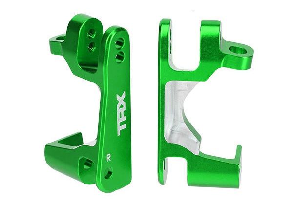 6832G - Caster blocks (c-hubs), 6061-T6 aluminum (green-anodized), left &amp; right
