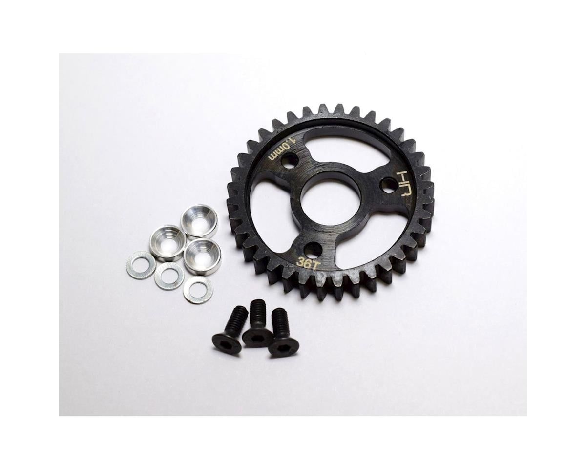 SRVo436 steel spur gear (36t 1.0 mod)(silver) - traxxas