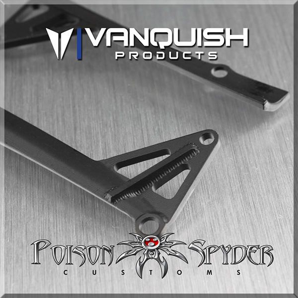 Vanquish Products Poison Spyder JK LED Light Bar Mount Black Anodized - Black