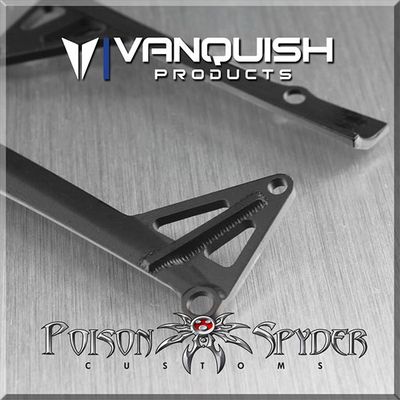 Vanquish Products Poison Spyder JK LED Light Bar Mount Black Anodized - Black