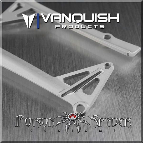 Vanquish Products Poison Spyder JK LED Light Bar Mount Clear Anodized - Clear