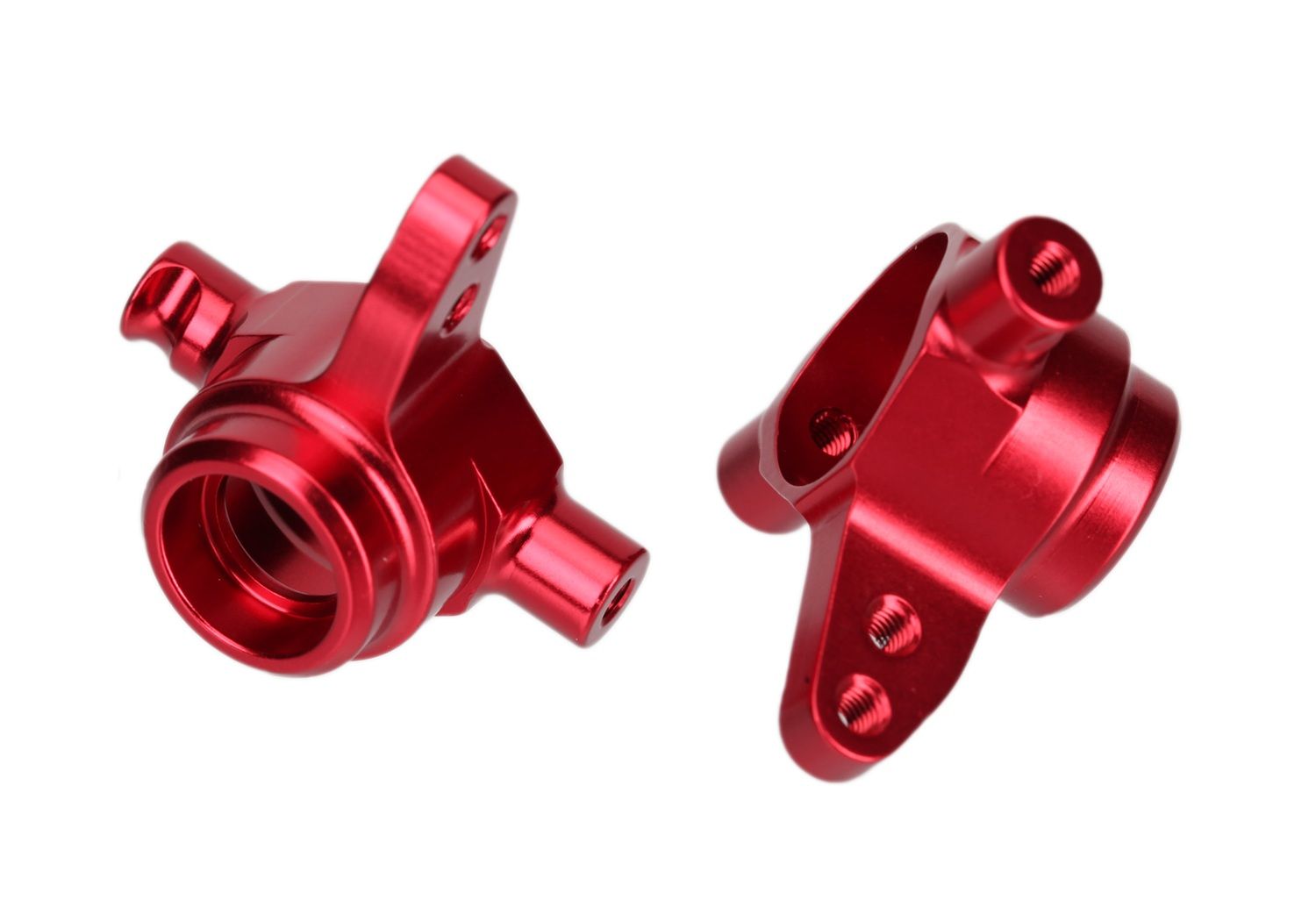 6837R - Steering blocks, 6061-T6 aluminum, left &amp; right (red-anodized)6837x