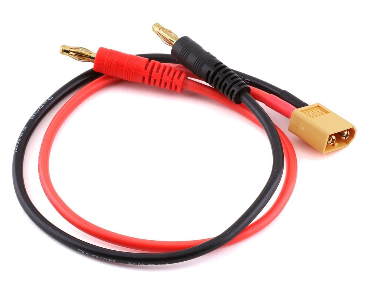 Racers Edge Charge Adapter: Male XT60 to Male 4mm Bullets-300mm Wire