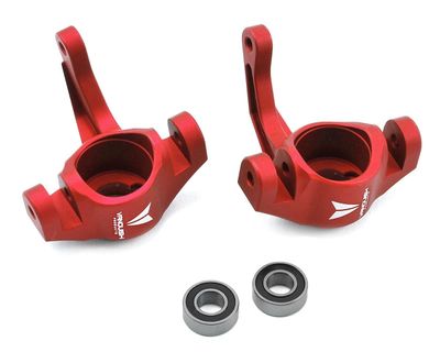 Vanquish Products AXIAL YETI / EXO STEERING KNUCKLES RED ANODIZED