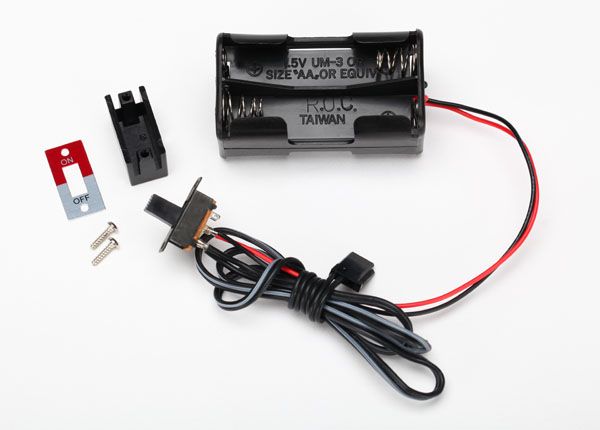 3170X Battery holder, 4-cell/ on-off switch