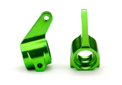3636G - Steering blocks, Rustler/Stampede/Bandit (2), 6061-T6 aluminum (green-anodized)/ 5x11mm ball bearings (4)