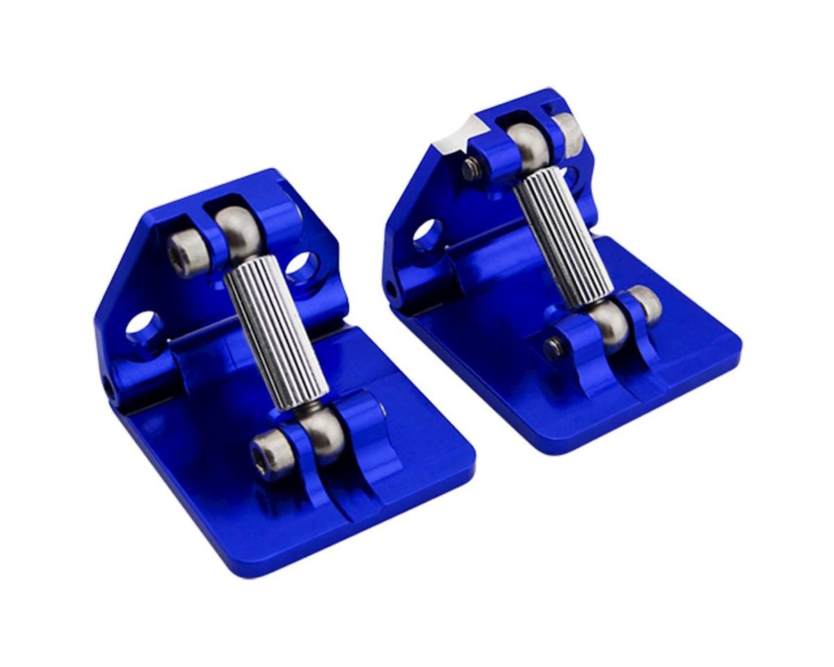 Hot-Racing Racing Aluminum Adjustable Trim Tab Set for Traxxas Spartan (Blue)