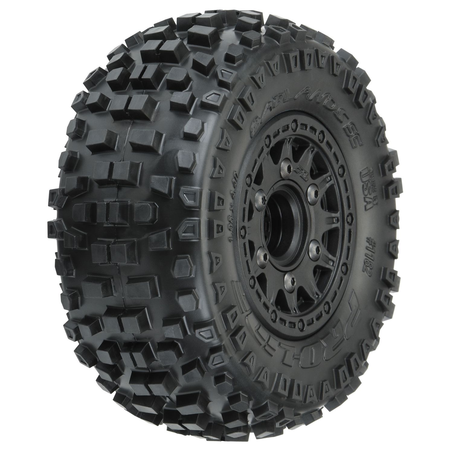 PRO118210	 118210 Badlands SC 2.2 /3.0 M2 Tires Mntd Blk Whls