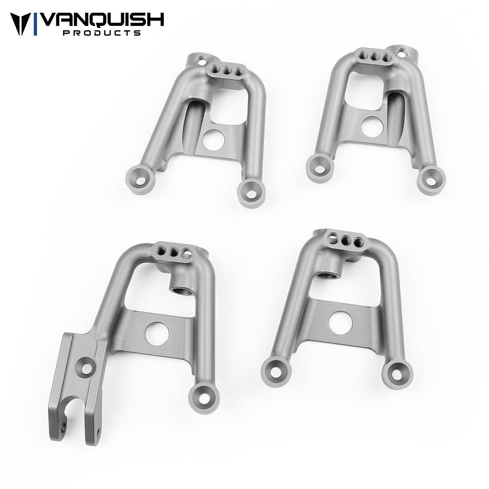 Vanquish Products SCX10-II Shock Hoops Clear Anodized - Clear