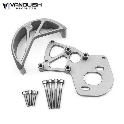 VPS02211 SCX Motor Mount / Gear Guard Clear Anodized Vanquish Products VS4-10 Motor Mount / Gear Guard - Clear