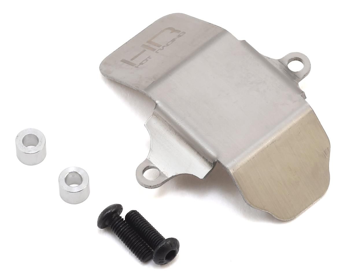 SSCXT331C Hot Racing Axial SCX10 II Stainless Armor Skid Plate (Hot Racing Axle Housing)