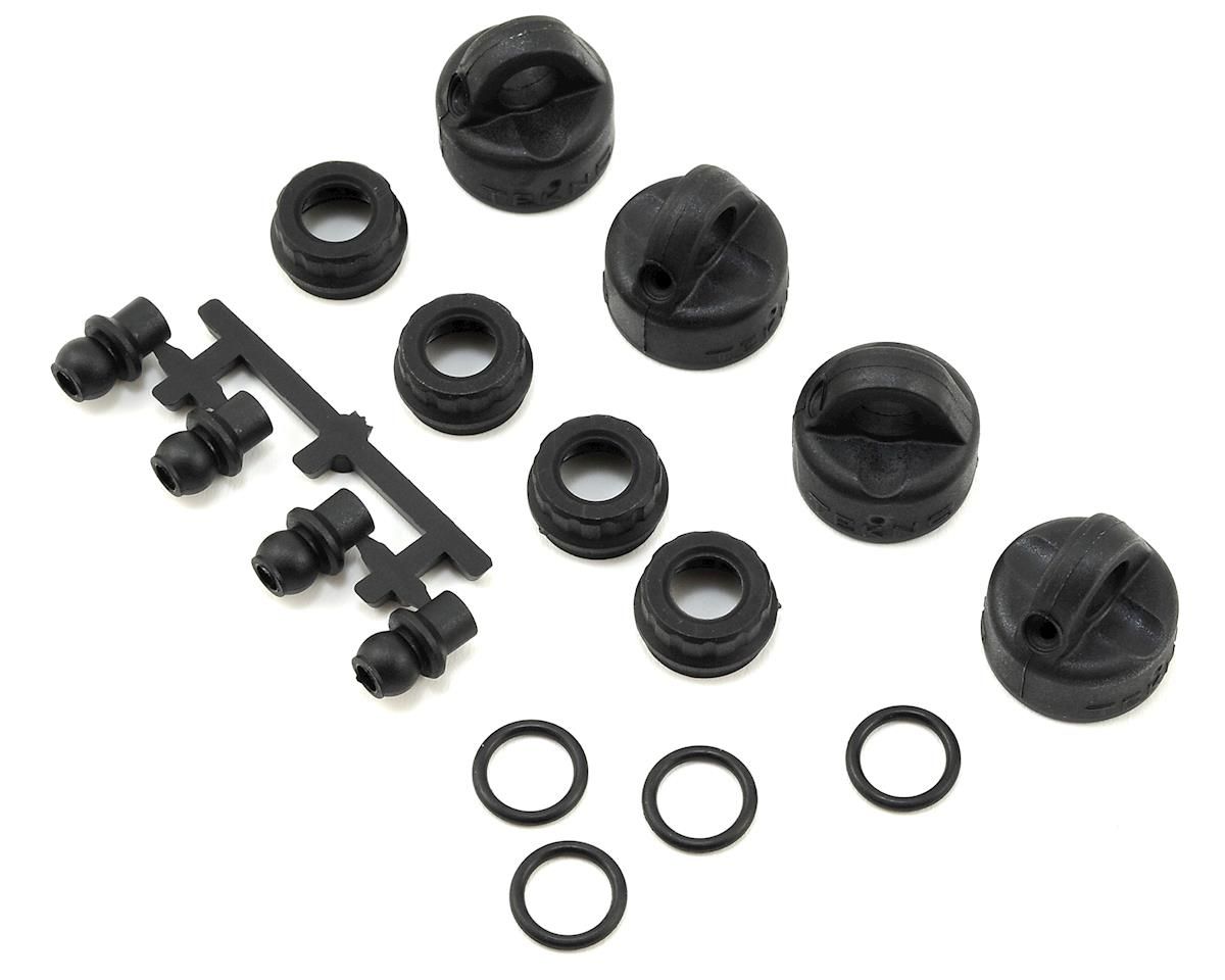 TKR6712 RC EB410/ET410 Shock/Cartridge Cap &amp; Bushing Set (4)