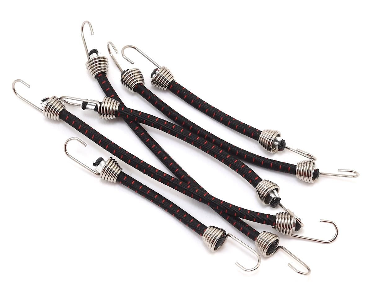 ACC468C21 1/10 Scale Bungee Cord Set (6) Black W/ Red