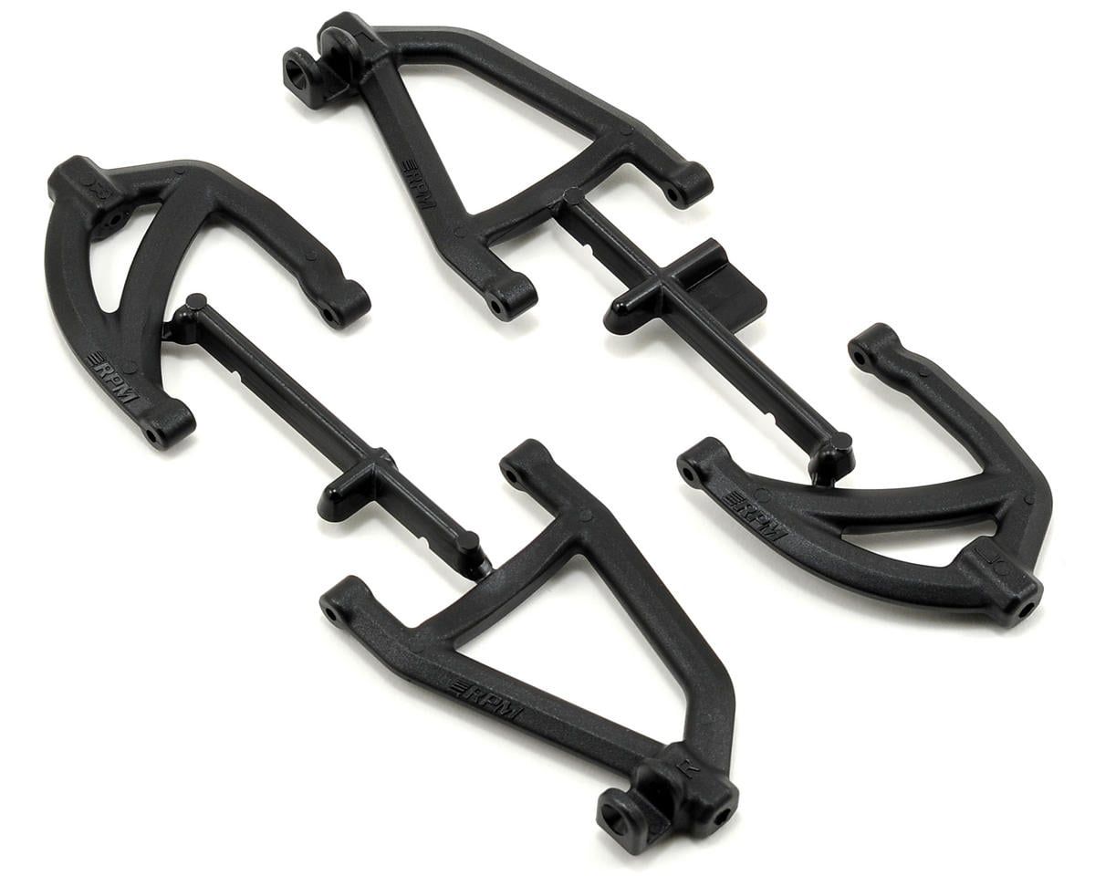 RPM80672 Rear A-Arms, Black: Traxxas 1/16 Slash 4x4