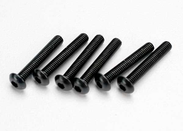 2583 Screws, 3x18mm button-head machine (hex drive) (6)