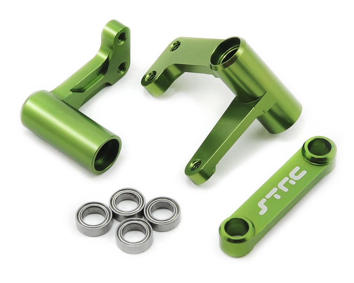 SPTST3743XG ALUMINUM STEERING BELLCRANK SYSTEM W/ BEARINGS (GREEN)
