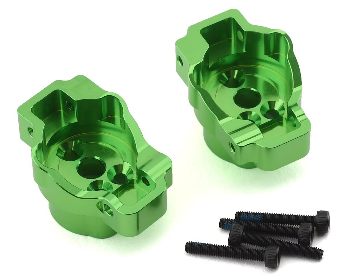 8256G Portal drive axle mount, rear, 6061-T6 aluminum (green-anodized) (left and right)/ 2.5x16 CS (4)