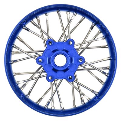 PRO284700T1 Pro-Spec Aluminum V2 Bead Front Wheel Assembled, Blue for Losi Promoto-SM