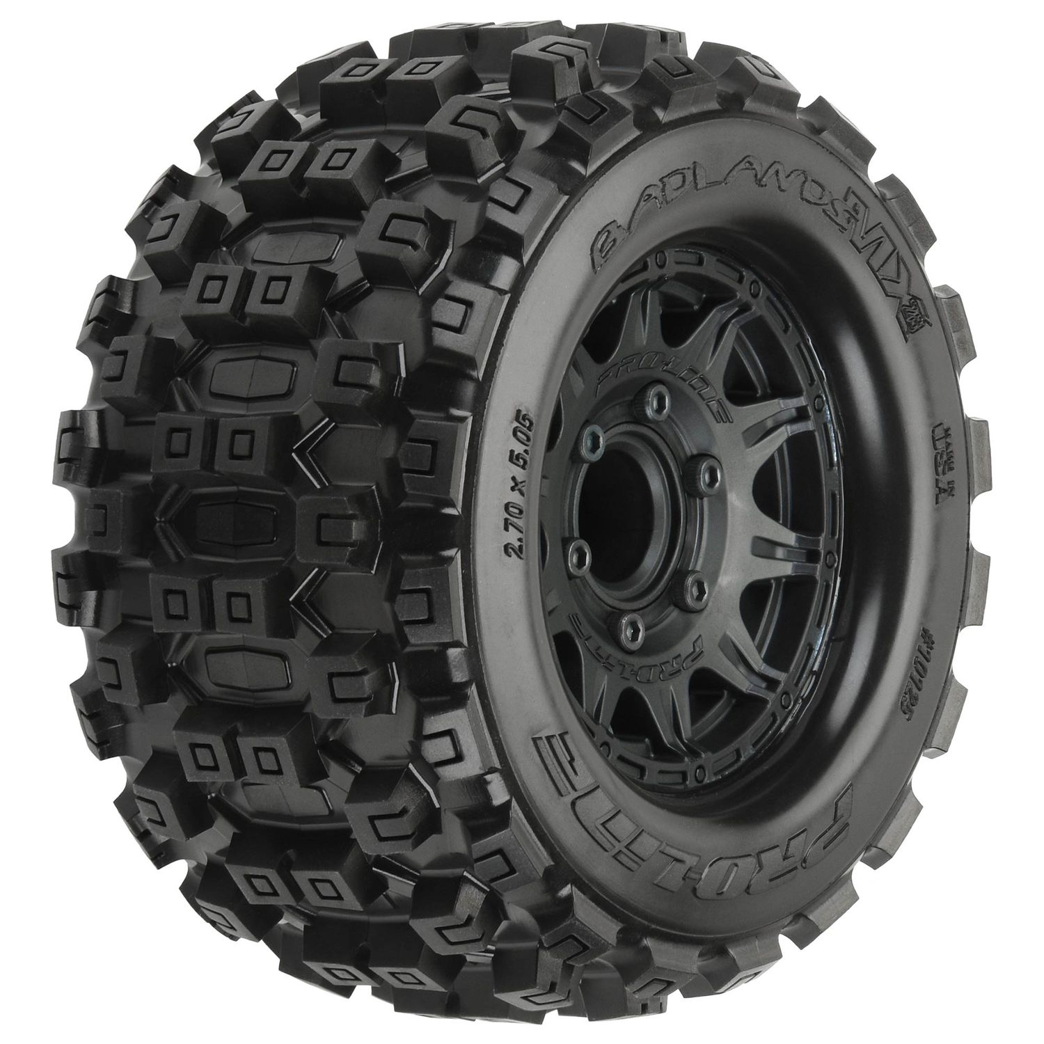 PRO1012510 10125-10 Pro-Line Badlands MX28 2.8" Pre-Mounted Tires w/Raid 6x30 Wheels (2) (Black)