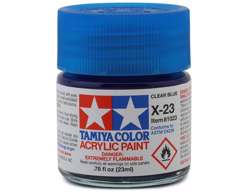 Tamiya X-23 Clear Blue jar