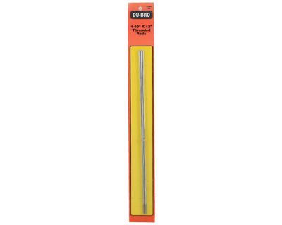 DUB802 802 Threaded Rod 4-40 12" (6) Du-Bro 4-40x12" Threaded Rods (6)