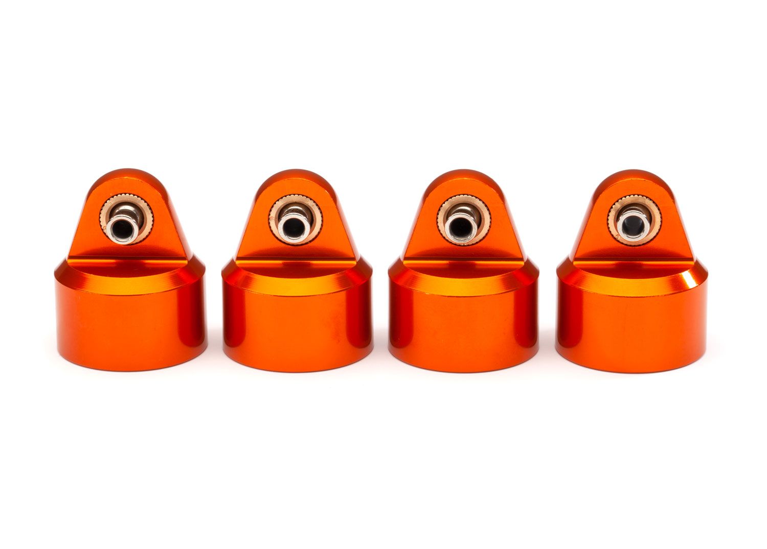 8964T Shock caps, aluminum (orange-anodized), GT-Maxx shocks (4)