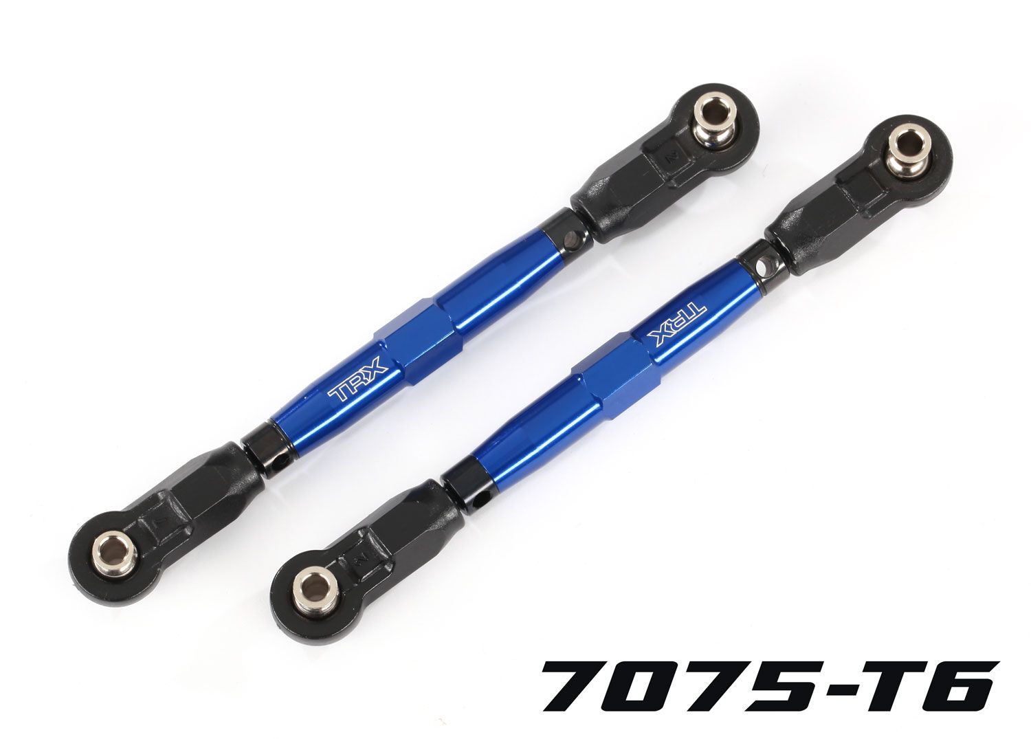 8948X Toe links, front (TUBES blue-anodized, 7075-T6 aluminum, stronger than titanium) (88mm) (2)/ rod ends, rear (4)/ rod ends, front (4)/ aluminum wrench (1)