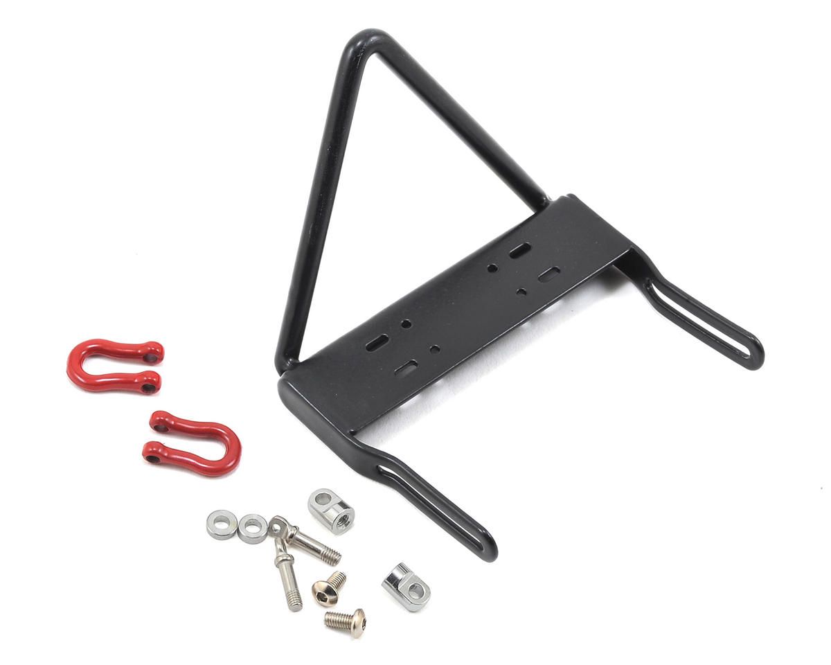 YEA-YA-0454 Yeah Racing SCX10 Steel Front "Stinger" Bumper w/Winch Mount &amp; Shackles