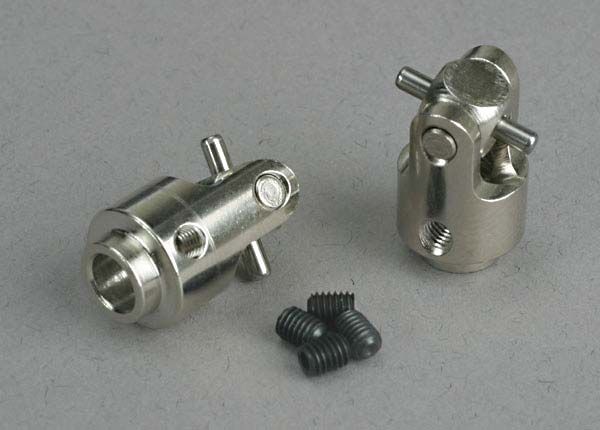 4628X Differential output yokes, hardened steel (w/ U-joints) (2)