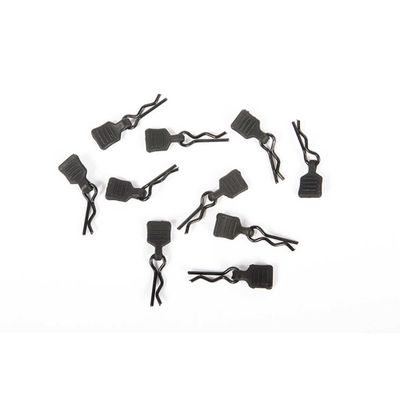 AXI206000 3mm Body Clip w/Tab, Black (10pc) Axial 3mm Body Clip with Tab, Black (10)