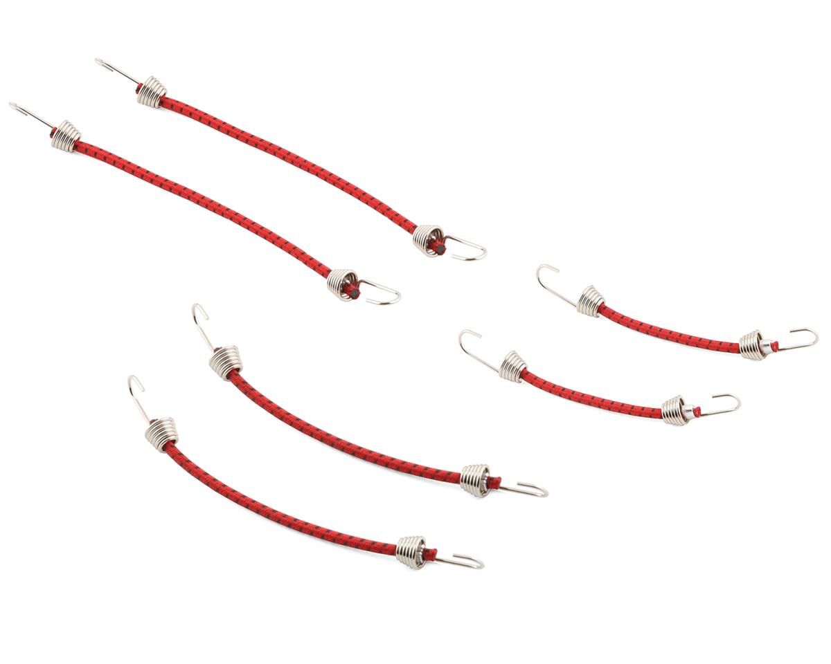 ACC468C12 1/10 Scale Bungee Cord Set, Black and Red (6pcs)