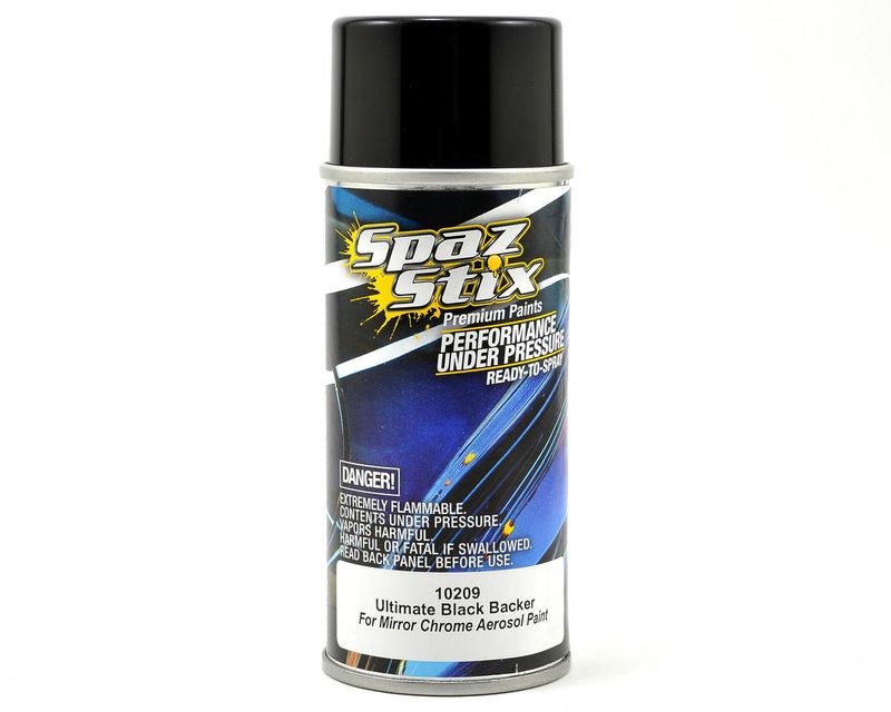 Spaz Stix Ultimate Black Backer for Mirror Chrome Spray Paint