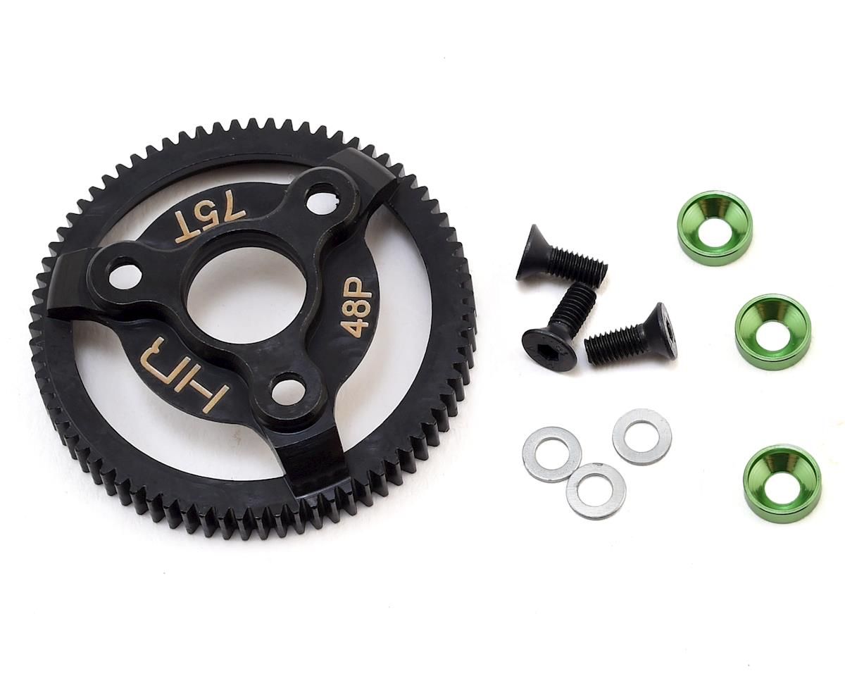 STE875 Tg Green Steel Spur Gear 48P 75T Slash