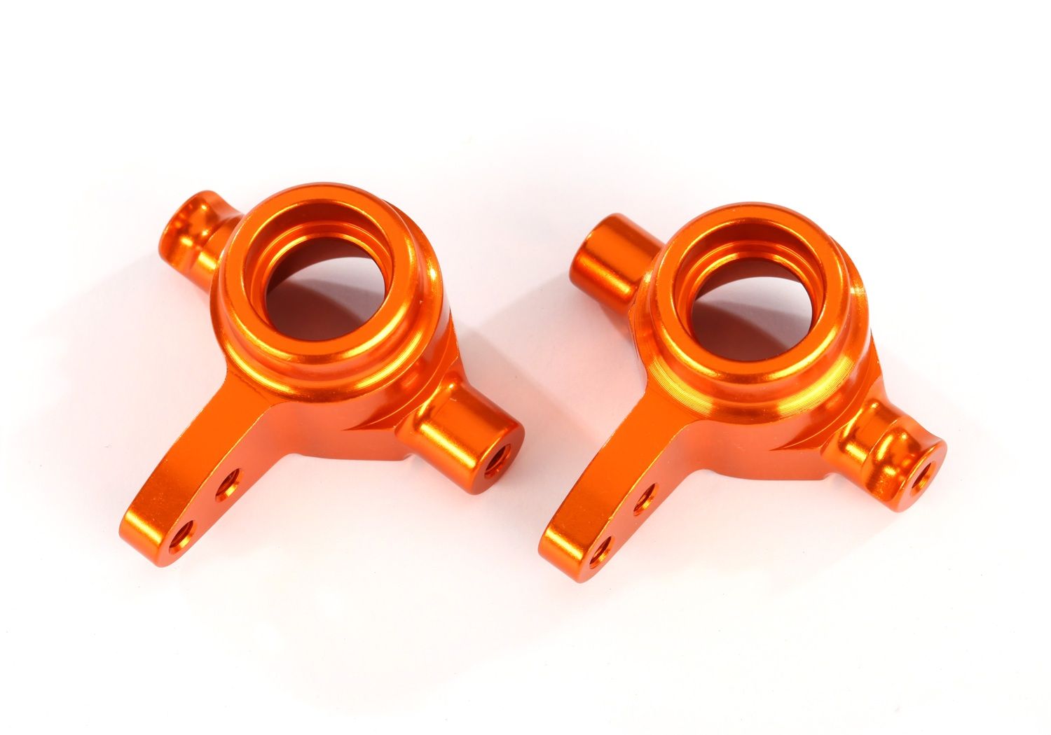 6837A Steering blocks, 6061-T6 aluminum (orange-anodized), left &amp; right
