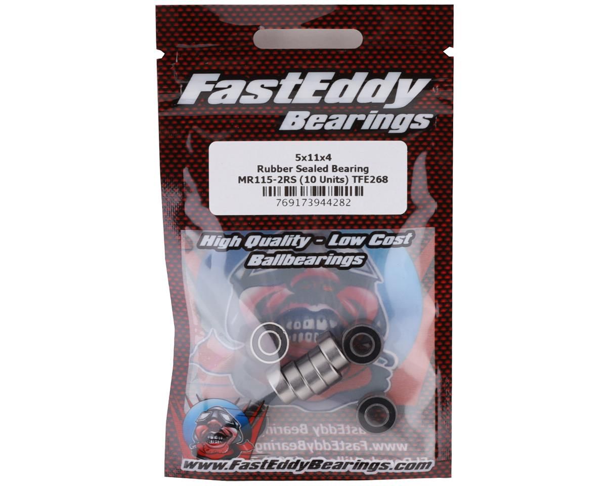 TFE268 5x11x4 Rubber Sealed Bearing MR115-2RS (10 Units)