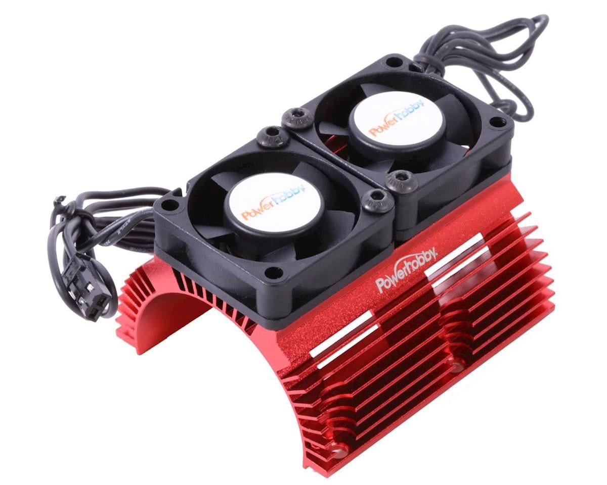 PHBPH1289RED Power Hobby Heat Sink W/ Twin Tornado High Speed Fans