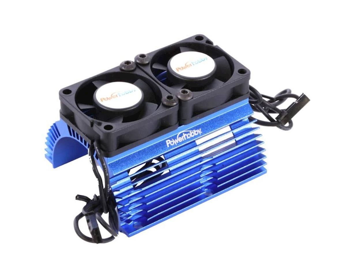 PHBPH1289BLUE Power Hobby Heat Sink W/ Twin Tornado High Speed Fans