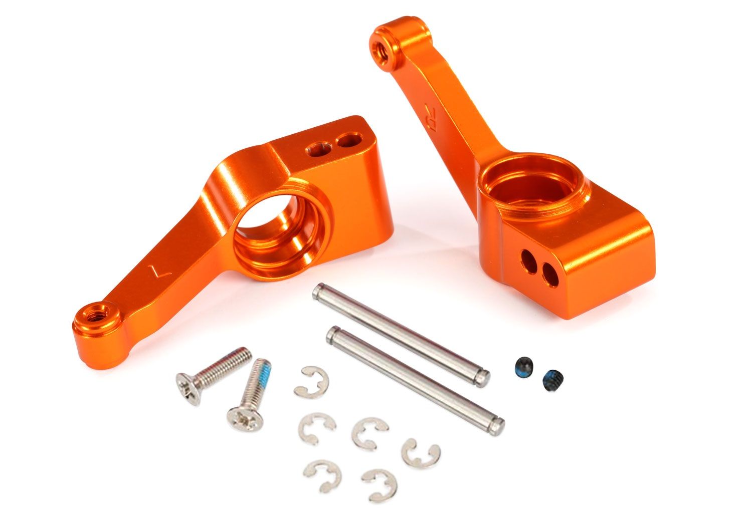 1952T Carriers, stub axle (orange-anodized 6061-T6 aluminum) (rear) (2)