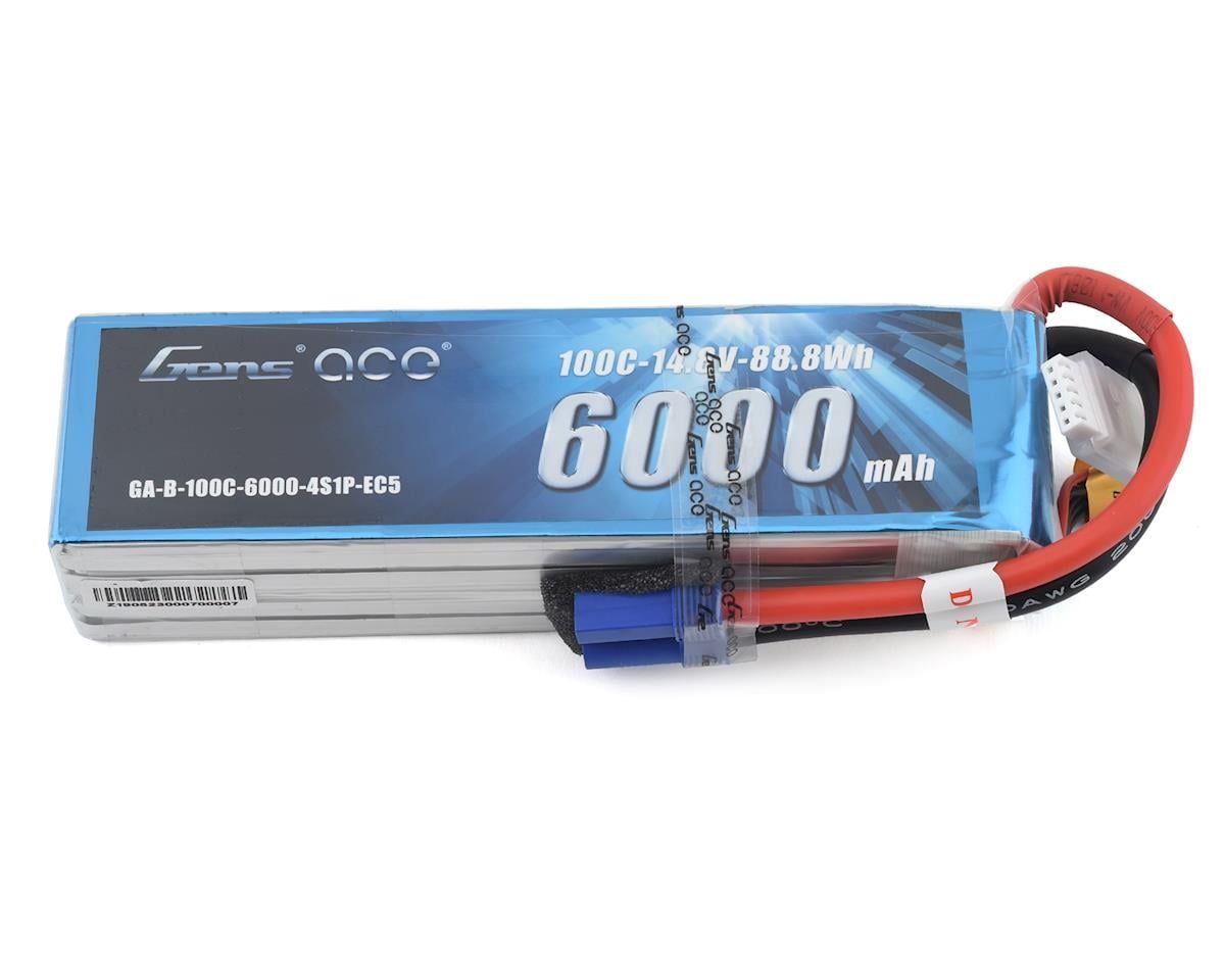 GEA60004S10E5 14.8V 6000mAh 4S 100C Lipo: EC5