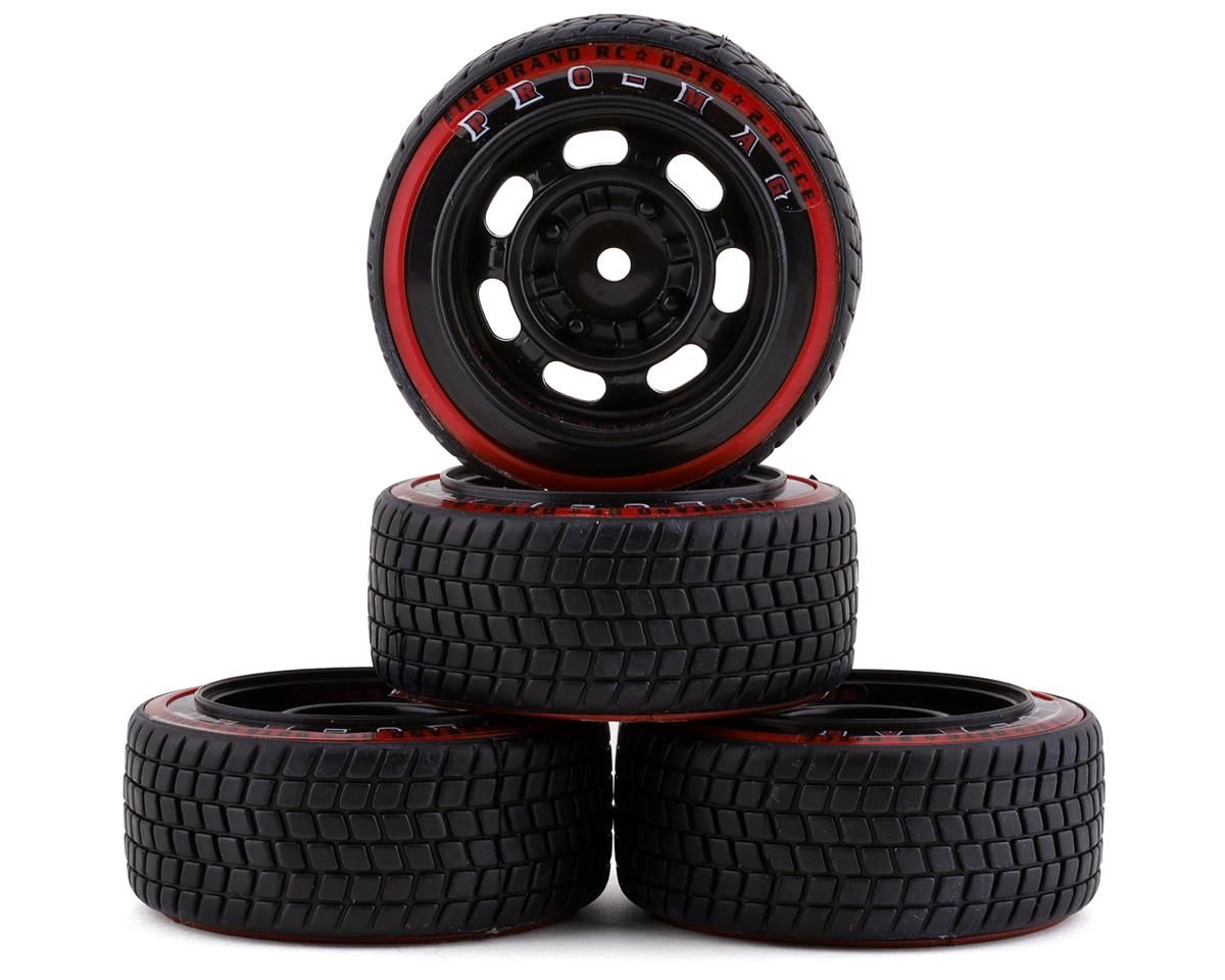 FBR1WHEPRO196 FBR70419 Firebrand RC Promag 15-D2T Pre-Mounted Drift Tires (Red) (4) w/D2T Tires, 12mm Hex &amp; 6mm Offset