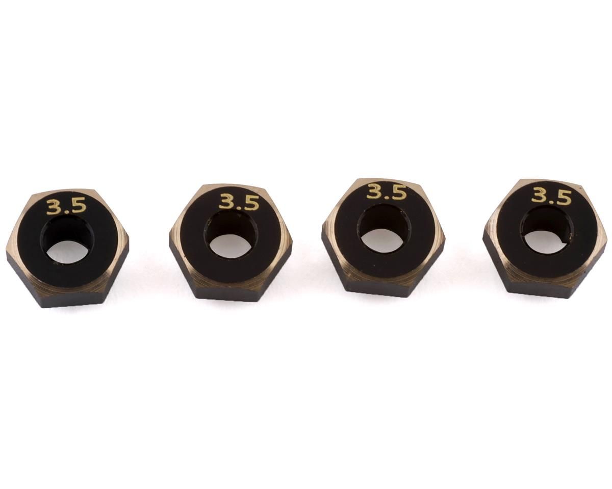 SAMSCX24-4063-3.5 Samix SCX24 Brass Hex Adapter (4) (+3.5mm)
