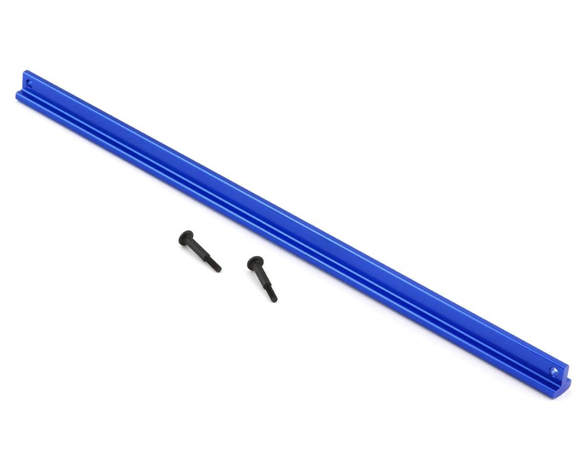 9523X - Chassis brace (T-Bar), 6061-T6 aluminum (blue-anodized)/ 3x16 SS (2)