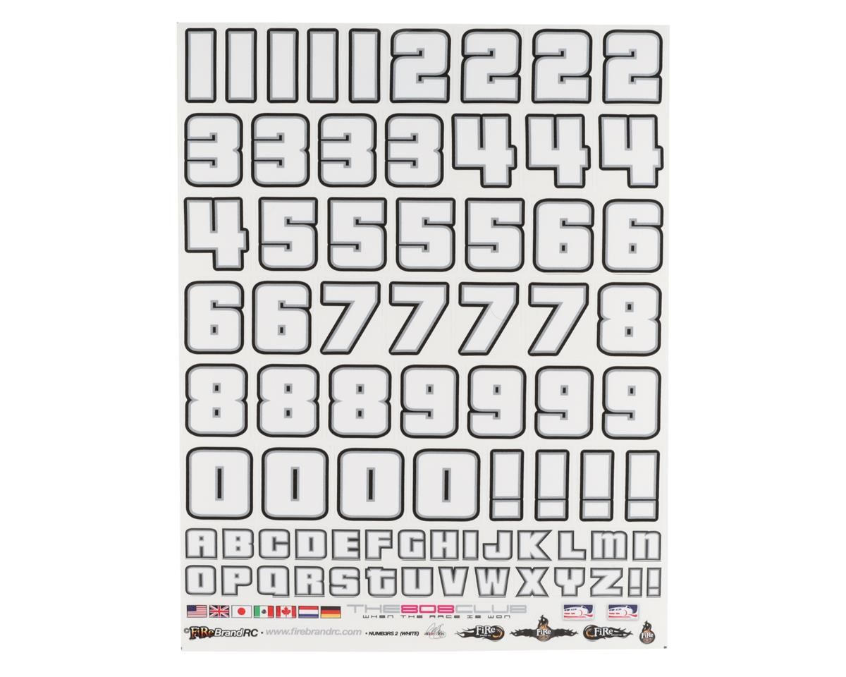 FBR1DECLIB457 Firebrand RC Numb3Rs 2 Liberty Decal Set (White w/Black Outlines)