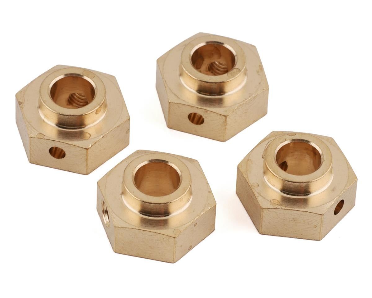 YEA-AXSC-019 Yeah Racing Axial SCX10 III/Capra Brass 12mm Hexes (4)