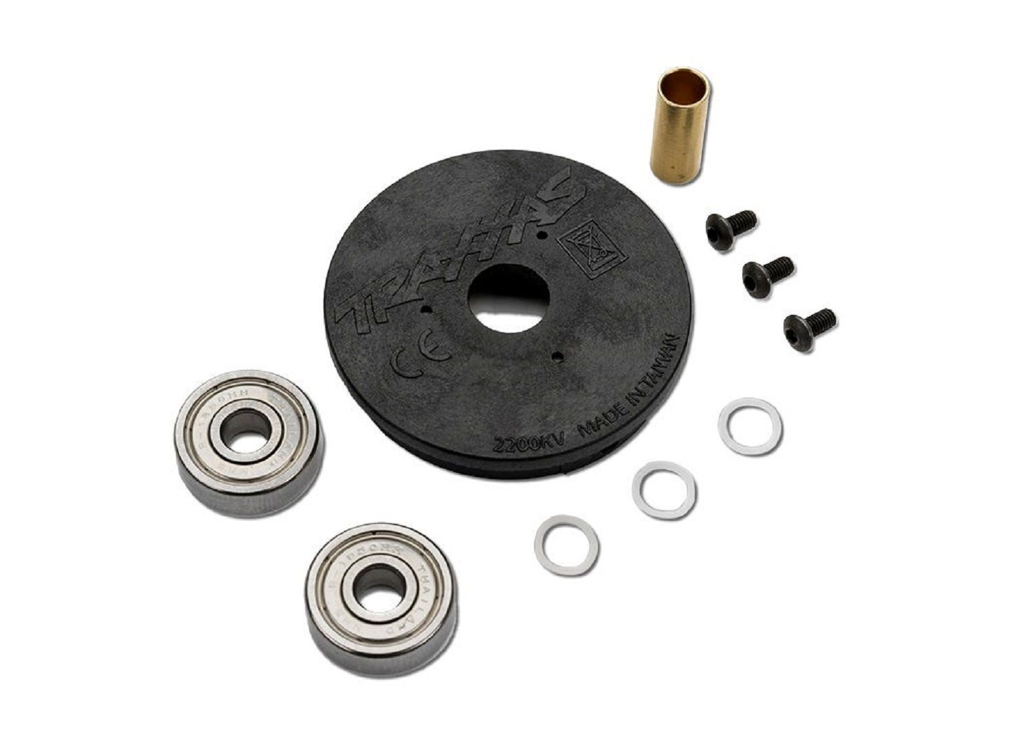 3482 Rebuild kit, 2200Kv motor, brushless (includes plastic endbell, 5x16x5mm ball bearings (2), 5.05x7.5x.05 washer (1), 5.05x7.5x0.1 washer (1), 5.05x7.5x.19 washer (1), 6x5x15 spacer (1))