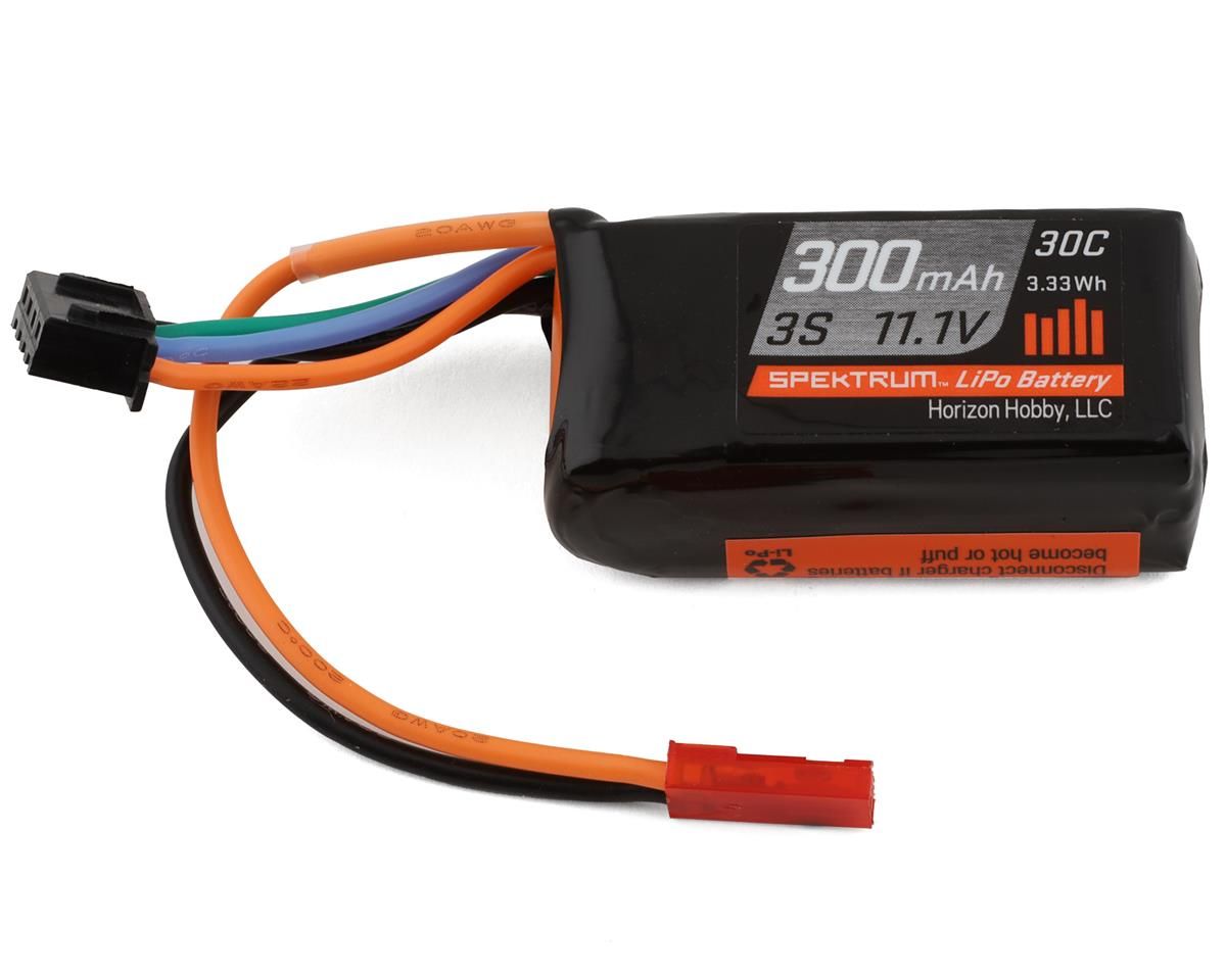 Spektrum 300mAh 3S 11.1V 30C LiPo Battery; JST Connector
