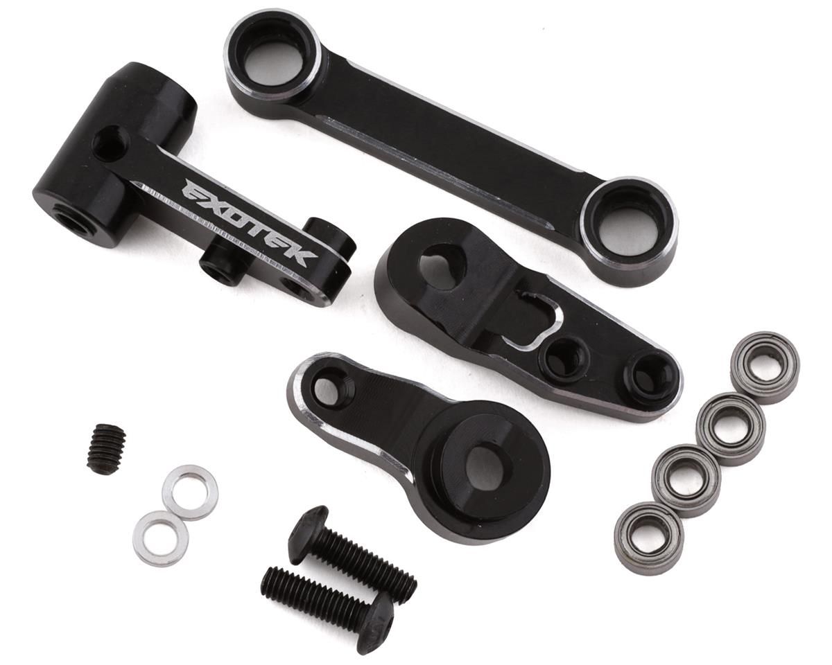 EXO2030 Exotek 22S Drag HD Aluminum Steering Set (Silver/Black)